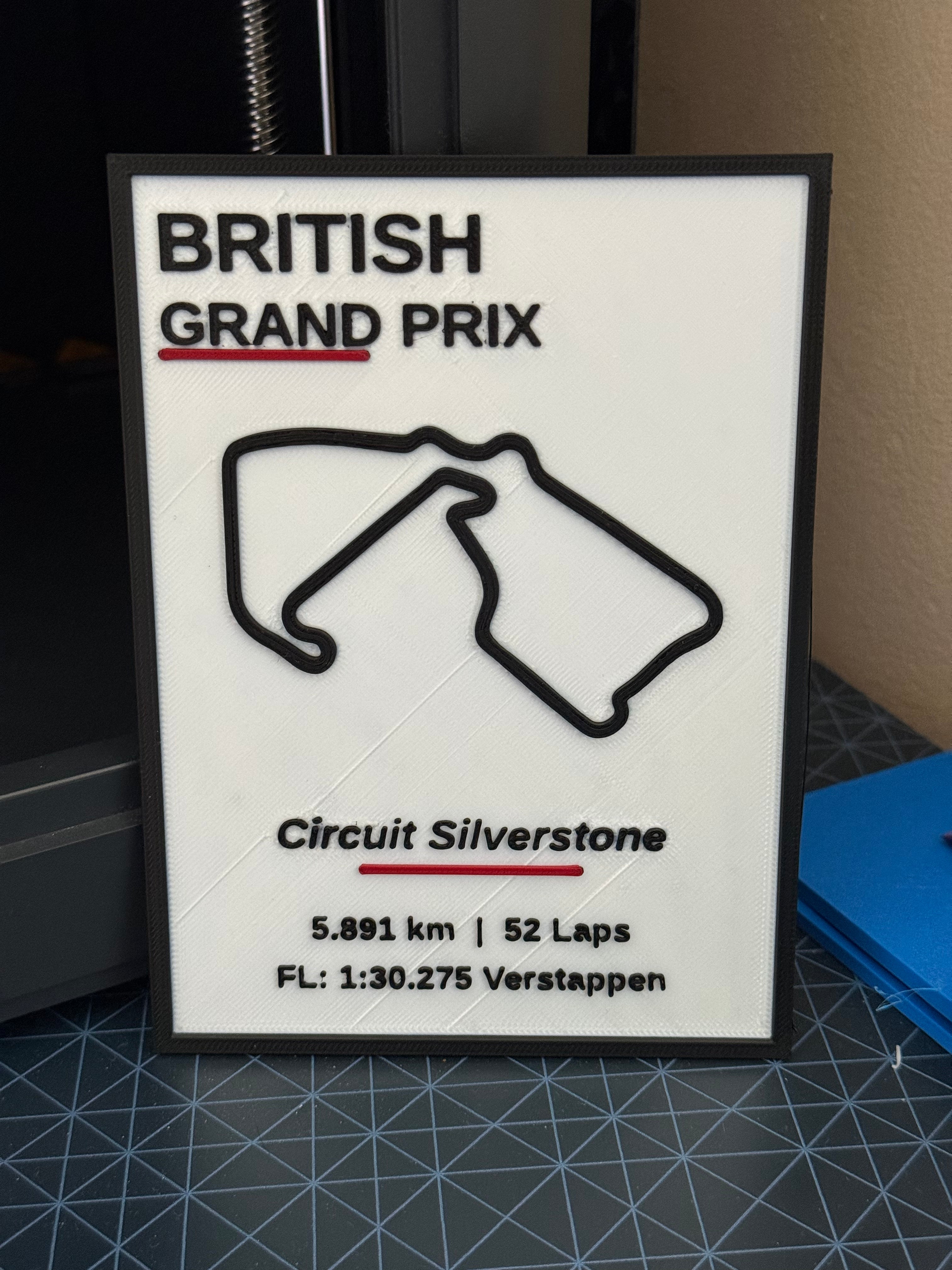 F1 Circuit Wall Art — SILVERSTONE | BRITISH GP